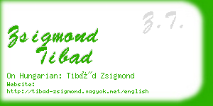 zsigmond tibad business card